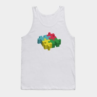 Puzzle Pieces Art - 3d art Tank Top